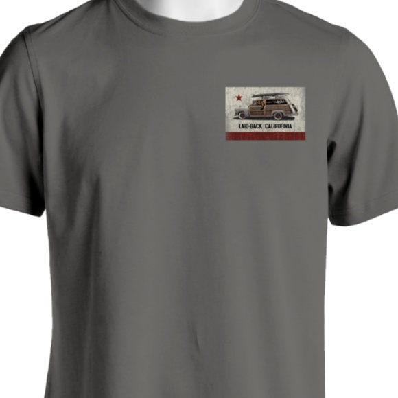 Comfort Colors 🐻California Surfboard Woodie Men's T-Shirt - Picture 2 of 2